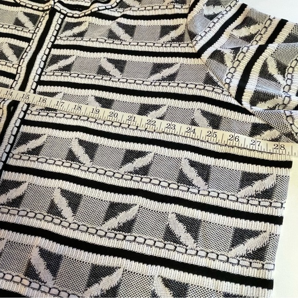 Ming Wang Geometric Cardigan Black/White Size 2X - Picture 12 of 12